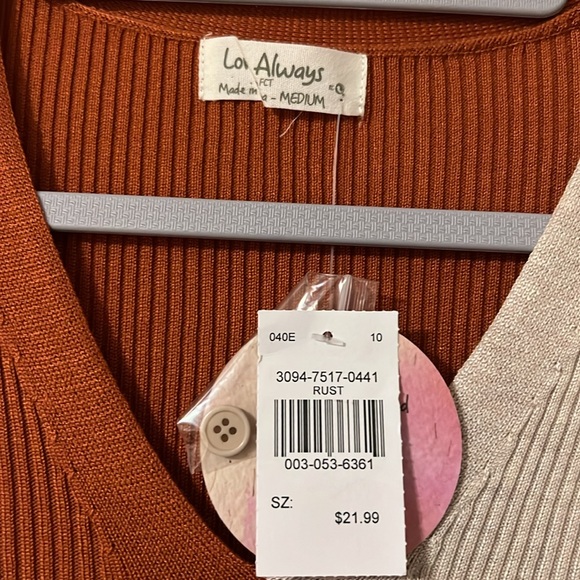 Color Blocked Faux Button Down Sweater Dress - Picture 2 of 4